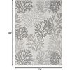 image:imageNourison Home Garden Oasis Coral 3 x 5 Area Rug  Easy Clean Non Shedding Bed Room Living Room Dining Room Kitchen 3 x 5Grey