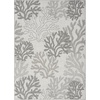 image:imageNourison Home Garden Oasis Coral 3 x 5 Area Rug  Easy Clean Non Shedding Bed Room Living Room Dining Room Kitchen 3 x 5Grey