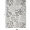 image:imageNourison Home Garden Oasis Coral 3 x 5 Area Rug  Easy Clean Non Shedding Bed Room Living Room Dining Room Kitchen 3 x 5Grey