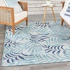 image:imageNourison Home Garden Oasis Green Ivory 6 x 9 Area Rug  Easy Clean Non Shedding Bed Room Living Room Dining Room Kitchen 6 x 9Blue