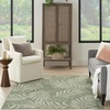image:imageNourison Home Garden Oasis Green Ivory 6 x 9 Area Rug  Easy Clean Non Shedding Bed Room Living Room Dining Room Kitchen 6 x 9Green Ivory
