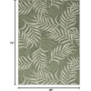 image:imageNourison Home Garden Oasis Green Ivory 6 x 9 Area Rug  Easy Clean Non Shedding Bed Room Living Room Dining Room Kitchen 6 x 9Green Ivory
