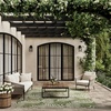 image:imageNourison Home Garden Oasis Green Ivory 6 x 9 Area Rug  Easy Clean Non Shedding Bed Room Living Room Dining Room Kitchen 6 x 9Green Ivory