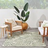 image:imageNourison Home Garden Oasis Green Ivory 6 x 9 Area Rug  Easy Clean Non Shedding Bed Room Living Room Dining Room Kitchen 6 x 9Ivory Green