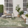 image:imageNourison Home Garden Oasis Ivory Green 8 x 10 Area Rug  Easy Clean Non Shedding Bed Room Living Room Dining Room Kitchen 8 x 10