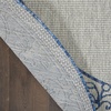 image:imageNourison Home Garden Party IndoorOutdoor Ivory Blue 53 x round Area Rug Easy Cleaning Non Shedding Bed Room Living Room Dining Room Deck Backyard Patio 5 RoundIvory Blue