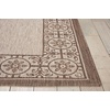 image:imageNourison Home Garden Party IndoorOutdoor Ivory Blue 53 x round Area Rug Easy Cleaning Non Shedding Bed Room Living Room Dining Room Deck Backyard Patio 5 RoundNatural