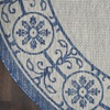 image:imageNourison Home Garden Party IndoorOutdoor Ivory Blue 53 x round Area Rug Easy Cleaning Non Shedding Bed Room Living Room Dining Room Deck Backyard Patio 5 RoundIvory Blue