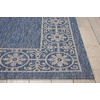 image:imageNourison Home Garden Party IndoorOutdoor Ivory Blue 53 x round Area Rug Easy Cleaning Non Shedding Bed Room Living Room Dining Room Deck Backyard Patio 5 RoundDenim