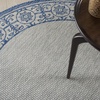 image:imageNourison Home Garden Party IndoorOutdoor Ivory Blue 53 x round Area Rug Easy Cleaning Non Shedding Bed Room Living Room Dining Room Deck Backyard Patio 5 RoundIvory Blue