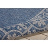 image:imageNourison Home Garden Party IndoorOutdoor Ivory Blue 53 x round Area Rug Easy Cleaning Non Shedding Bed Room Living Room Dining Room Deck Backyard Patio 5 RoundDenim