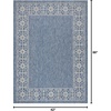 image:imageNourison Home Garden Party IndoorOutdoor Ivory Blue 53 x round Area Rug Easy Cleaning Non Shedding Bed Room Living Room Dining Room Deck Backyard Patio 5 RoundDenim