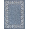 image:imageNourison Home Garden Party IndoorOutdoor Ivory Blue 53 x round Area Rug Easy Cleaning Non Shedding Bed Room Living Room Dining Room Deck Backyard Patio 5 RoundDenim
