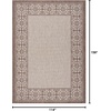 image:imageNourison Home Garden Party IndoorOutdoor Ivory Blue 53 x round Area Rug Easy Cleaning Non Shedding Bed Room Living Room Dining Room Deck Backyard Patio 5 RoundNatural