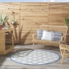 image:imageNourison Home Garden Party Ivory Blue 710 x Round Area Rug Traditional Trellis Bed Room Living Room Dining Room Kitchen Easy Clean Non Shedding 8 RoundIvory Blue