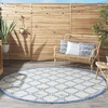 image:imageNourison Home Garden Party Ivory Blue 710 x Round Area Rug Traditional Trellis Bed Room Living Room Dining Room Kitchen Easy Clean Non Shedding 8 RoundIvory Blue