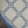 image:imageNourison Home Garden Party Ivory Blue 710 x Round Area Rug Traditional Trellis Bed Room Living Room Dining Room Kitchen Easy Clean Non Shedding 8 RoundIvory Blue