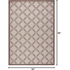 image:imageNourison Home Garden Party Ivory Blue 710 x Round Area Rug Traditional Trellis Bed Room Living Room Dining Room Kitchen Easy Clean Non Shedding 8 RoundNatural