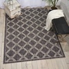 image:imageNourison Home Garden Party Ivory Blue 710 x Round Area Rug Traditional Trellis Bed Room Living Room Dining Room Kitchen Easy Clean Non Shedding 8 RoundCharcoal