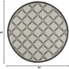 image:imageNourison Home Garden Party Ivory Blue 710 x Round Area Rug Traditional Trellis Bed Room Living Room Dining Room Kitchen Easy Clean Non Shedding 8 RoundIvoryCharcoal