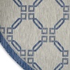 image:imageNourison Home Garden Party Ivory Blue 710 x Round Area Rug Traditional Trellis Bed Room Living Room Dining Room Kitchen Easy Clean Non Shedding 8 RoundIvory Blue
