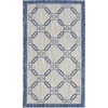 image:imageNourison Home Garden Party Ivory Blue 710 x Round Area Rug Traditional Trellis Bed Room Living Room Dining Room Kitchen Easy Clean Non Shedding 8 RoundIvory Blue