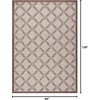 image:imageNourison Home Garden Party Ivory Blue 710 x Round Area Rug Traditional Trellis Bed Room Living Room Dining Room Kitchen Easy Clean Non Shedding 8 RoundNatural