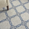 image:imageNourison Home Garden Party Ivory Blue 710 x Round Area Rug Traditional Trellis Bed Room Living Room Dining Room Kitchen Easy Clean Non Shedding 8 RoundIvory Blue