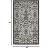 image:imageNourison Home Garden Party IvoryCharcoal 22 x 39 Area Rug  Easy Clean Non Shedding Bed Room Living Room Dining Room Kitchen 2 x 4