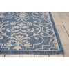 image:imageNourison Home Garden Party IvoryCharcoal 53 x Round Area Rug  Easy Clean Non Shedding Bed Room Living Room Dining Room Kitchen 5 x RoundDenim
