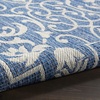 image:imageNourison Home Garden Party IvoryCharcoal 53 x Round Area Rug  Easy Clean Non Shedding Bed Room Living Room Dining Room Kitchen 5 x RoundDenim
