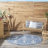 image:imageNourison Home Garden Party IvoryCharcoal 53 x Round Area Rug  Easy Clean Non Shedding Bed Room Living Room Dining Room Kitchen 5 x RoundDenim