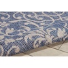 image:imageNourison Home Garden Party IvoryCharcoal 53 x Round Area Rug  Easy Clean Non Shedding Bed Room Living Room Dining Room Kitchen 5 x RoundDenim