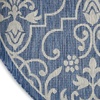 image:imageNourison Home Garden Party IvoryCharcoal 53 x Round Area Rug  Easy Clean Non Shedding Bed Room Living Room Dining Room Kitchen 5 x RoundDenim