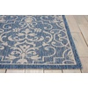 image:imageNourison Home Garden Party IvoryCharcoal 53 x Round Area Rug  Easy Clean Non Shedding Bed Room Living Room Dining Room Kitchen 5 x RoundDenim