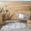 image:imageNourison Home Garden Party IvoryCharcoal 53 x Round Area Rug  Easy Clean Non Shedding Bed Room Living Room Dining Room Kitchen 5 x RoundIvoryBlue