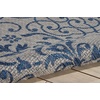 image:imageNourison Home Garden Party IvoryCharcoal 53 x Round Area Rug  Easy Clean Non Shedding Bed Room Living Room Dining Room Kitchen 5 x RoundIvoryBlue