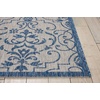 image:imageNourison Home Garden Party IvoryCharcoal 53 x Round Area Rug  Easy Clean Non Shedding Bed Room Living Room Dining Room Kitchen 5 x RoundIvoryBlue