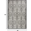 image:imageNourison Home Garden Party IvoryCharcoal 53 x Round Area Rug  Easy Clean Non Shedding Bed Room Living Room Dining Room Kitchen 5 x RoundIvoryCharcoal