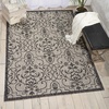 image:imageNourison Home Garden Party IvoryCharcoal 53 x Round Area Rug  Easy Clean Non Shedding Bed Room Living Room Dining Room Kitchen 5 x RoundIvoryCharcoal