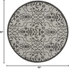image:imageNourison Home Garden Party IvoryCharcoal 53 x Round Area Rug  Easy Clean Non Shedding Bed Room Living Room Dining Room Kitchen 5 x RoundIvoryCharcoal