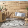 image:imageNourison Home Garden Party IvoryCharcoal 53 x Round Area Rug  Easy Clean Non Shedding Bed Room Living Room Dining Room Kitchen 5 x RoundIvoryCharcoal