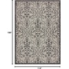 image:imageNourison Home Garden Party IvoryCharcoal 53 x Round Area Rug  Easy Clean Non Shedding Bed Room Living Room Dining Room Kitchen 5 x RoundIvoryCharcoal