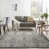 image:imageNourison Home Garden Party IvoryCharcoal 53 x Round Area Rug  Easy Clean Non Shedding Bed Room Living Room Dining Room Kitchen 5 x RoundIvoryCharcoal