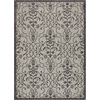 image:imageNourison Home Garden Party IvoryCharcoal 53 x Round Area Rug  Easy Clean Non Shedding Bed Room Living Room Dining Room Kitchen 5 x RoundIvoryCharcoal