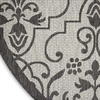 image:imageNourison Home Garden Party IvoryCharcoal 53 x Round Area Rug  Easy Clean Non Shedding Bed Room Living Room Dining Room Kitchen 5 x RoundIvoryCharcoal