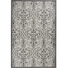 image:imageNourison Home Garden Party IvoryCharcoal 53 x Round Area Rug  Easy Clean Non Shedding Bed Room Living Room Dining Room Kitchen 5 x RoundIvoryCharcoal