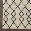 image:imageNourison Home Geometric Shag IvoryCharcoal 22 x 39 Area Rug  Easy Clean Non Shedding Bed Room Living Room Dining Room Kitchen 2 x 4