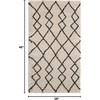 image:imageNourison Home Geometric Shag IvoryCharcoal 22 x 39 Area Rug  Easy Clean Non Shedding Bed Room Living Room Dining Room Kitchen 2 x 4