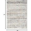 image:imageNourison Home Glam Cream Grey 710 x 910 Area Rug  Easy Clean Non Shedding Bed Room Living Room Dining Room Kitchen 8 x 10Cream Grey
